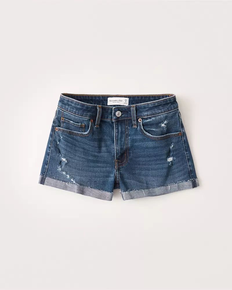 Mid Rise Stretch Shorts | Abercrombie & Fitch (US)