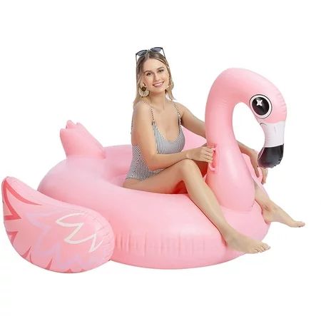 ToyX Giant Inflatable Luxurious Flamingo Pool Float, Fun Beach Floaties, Swim Party Toys, Pool Islan | Walmart (US)