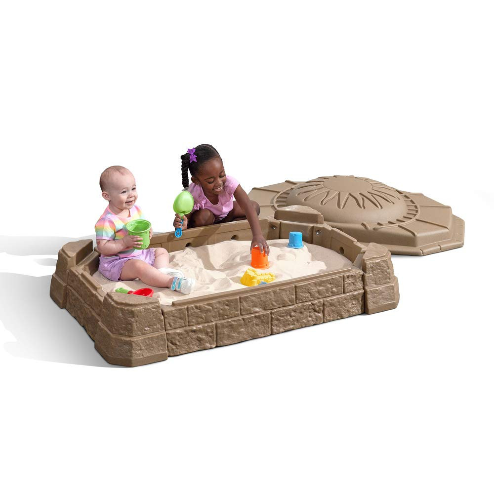 Step2 Naturally Playful Sandbox II, Kids Sand Activity Sensory Play Pit, Summer Outdoor Toys, 7 P... | Amazon (US)