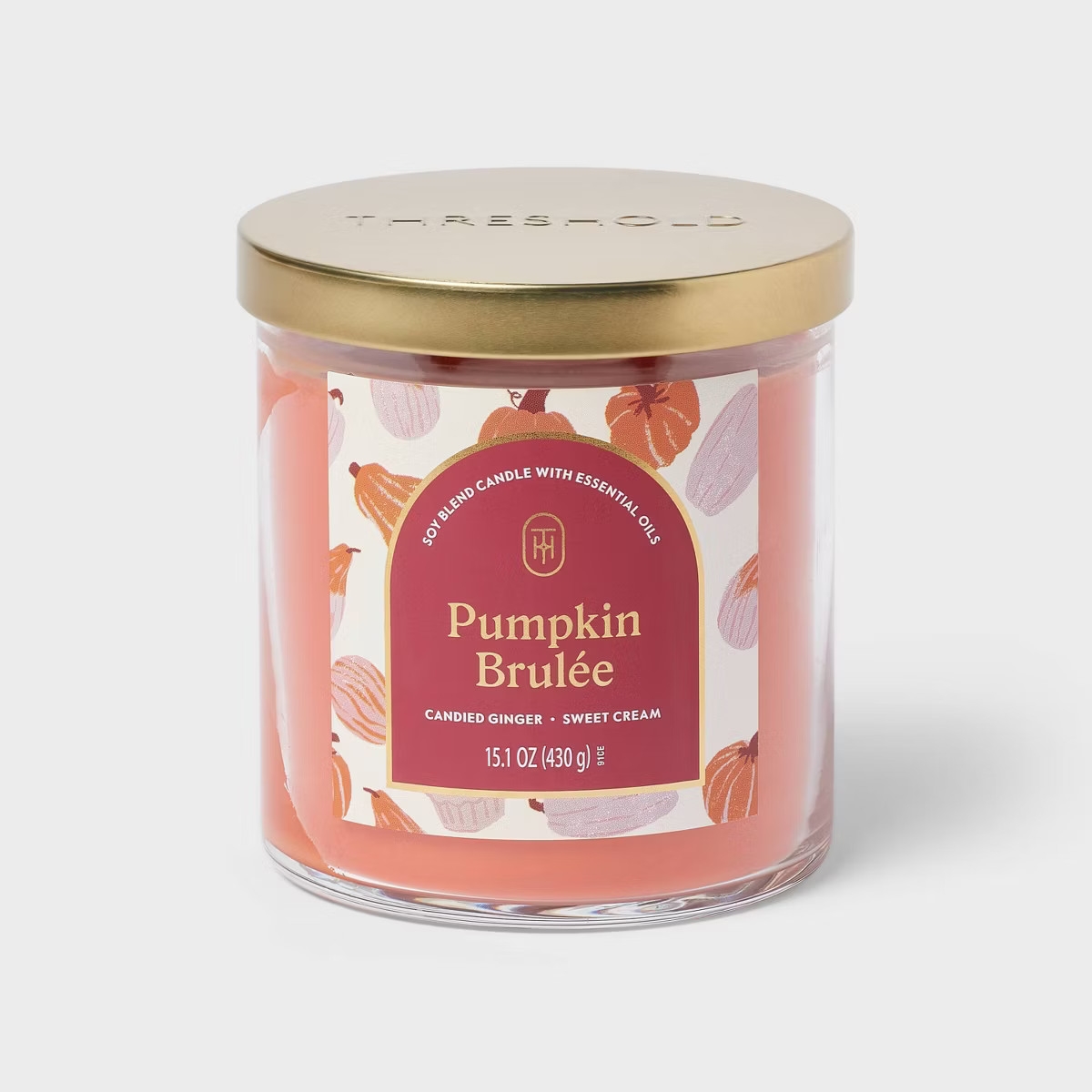 2-Wick Lidded Glass Pumpkin Brulee Jar Candle 15.1oz - Threshold™ | Target