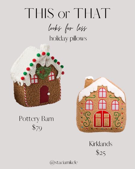 Pottery barn inspired looks for mess at Kirklands- holiday pillows 

#LTKHolidaySale