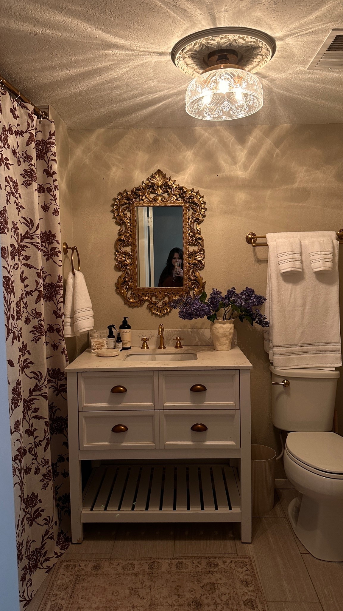 This whole bathroom is basically Amazon with the exception of the mirror! 