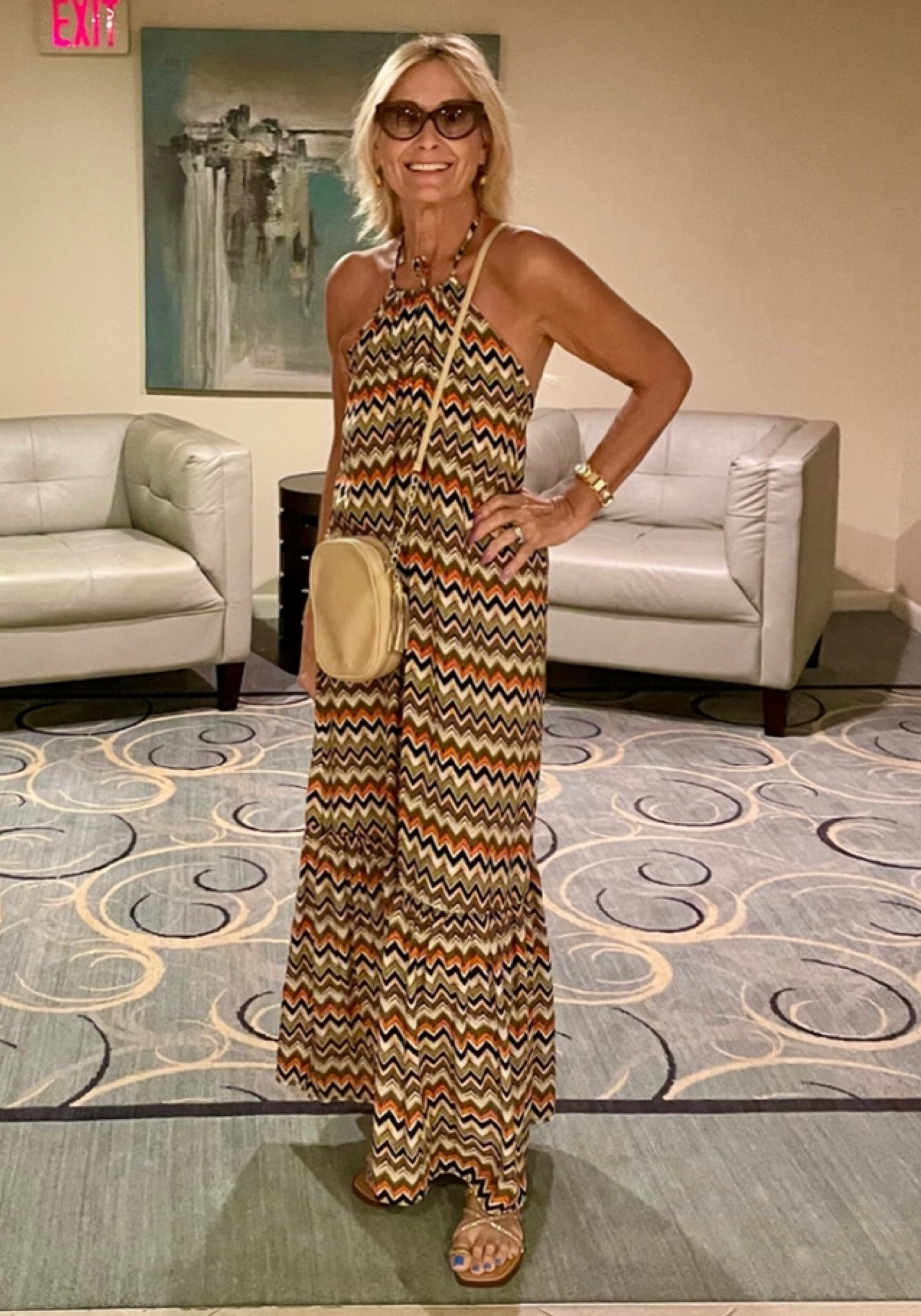 versace inspired maxi dress