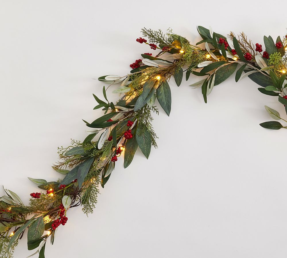 Faux Berry & Eucalyptus Wreath & Garland | Pottery Barn (US)