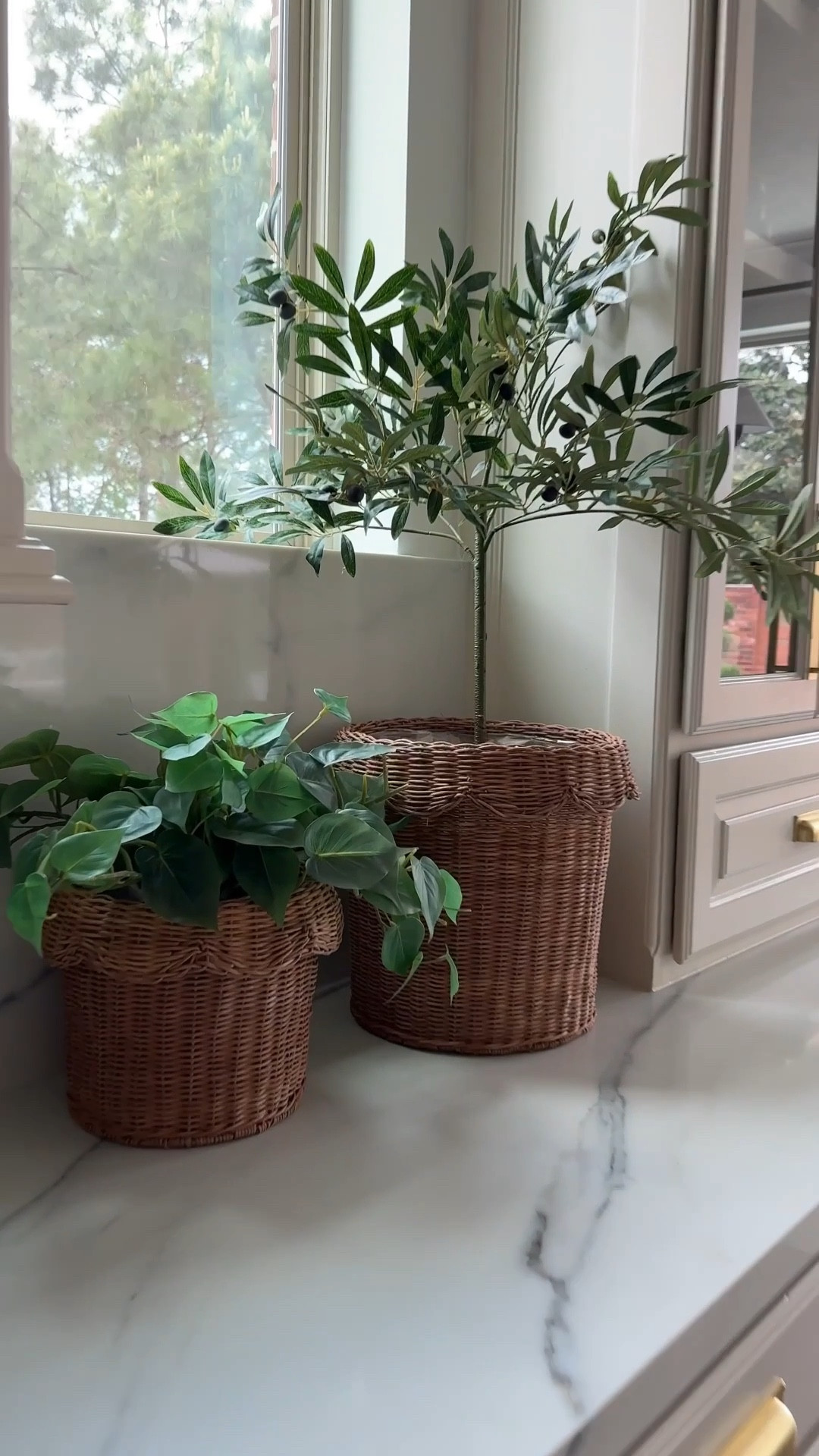 A little texture, a touch of greenery, and the easiest way to make a corner feel lived-in and loved. These scalloped baskets are the sweetest detail!

Target/ rattan vase decor / coastal home accents / neutral home finds / textured vase styling / organic modern decor / woven vase centerpiece / earthy home aesthetic / Pottery Barn home sale / natural rattan decor / large urn vase / decorative floor vase / timeless woven texture / boho coastal vibe / artisan-style vases / pottery barn woven vase / sale home decor / rattan home accessories / light and airy styling

#LTKFindsUnder50 #LTKHome #LTKWatchNow