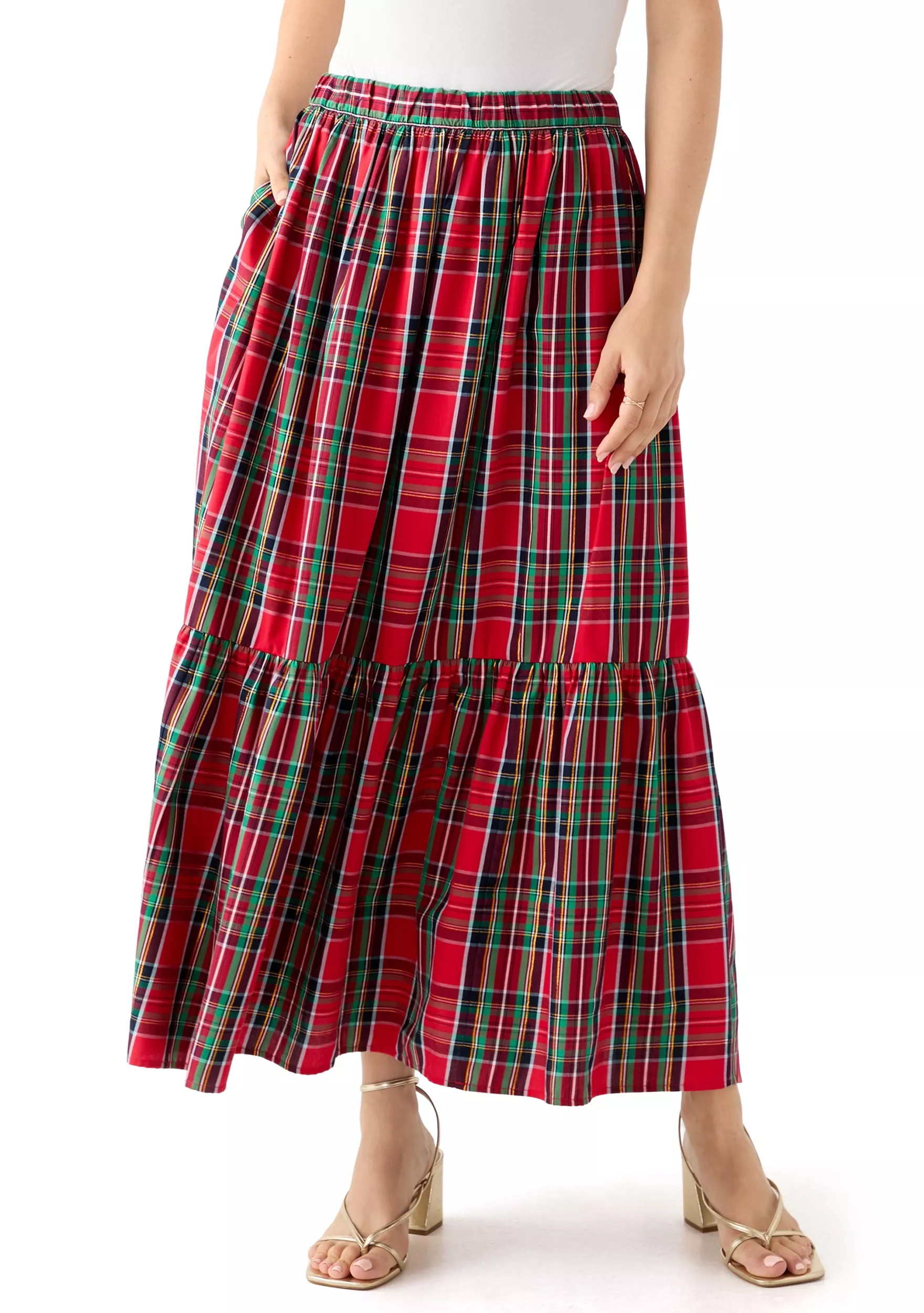 Women's Yarn Dyed Shirred Maxi Skirt | Belk