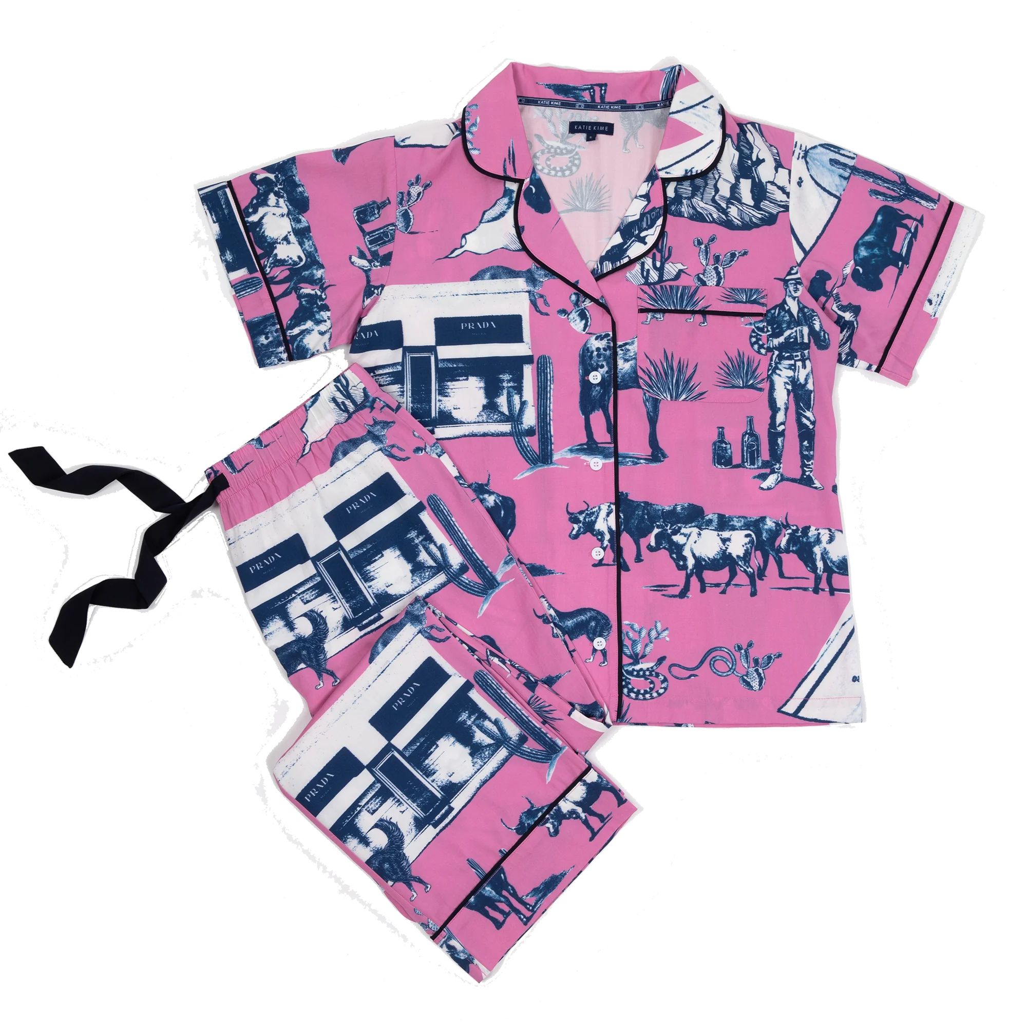 Marfa Toile Pajama Pants Set | Colorful Prints, Wallpaper, Pajamas, Home Decor, & More | Katie Kime Inc