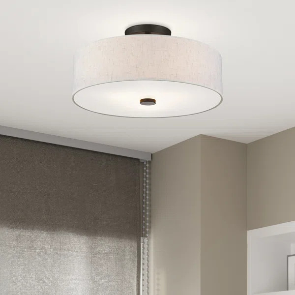 Arianny Fabric Semi Flush Mount | Wayfair North America