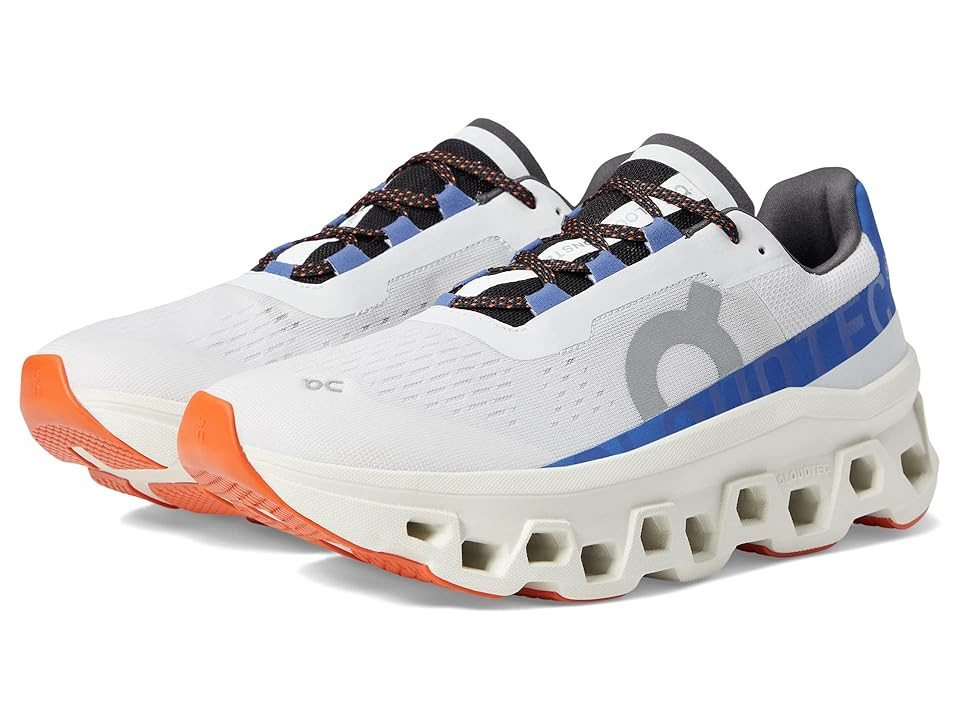 On Cloudmonster (Frost/Cobalt) Women's Shoes | Zappos