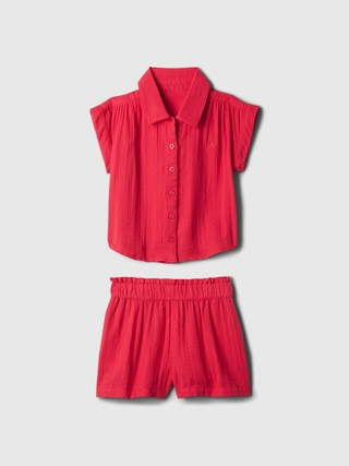 babyGap Crinkle Gauze Two-Piece Outfit Set | Gap (US)