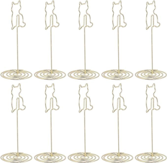 10 Pack Table Number Holder, Cat Photo Table Clip Photo Stand Holders Wedding Table Name Card Hol... | Amazon (US)