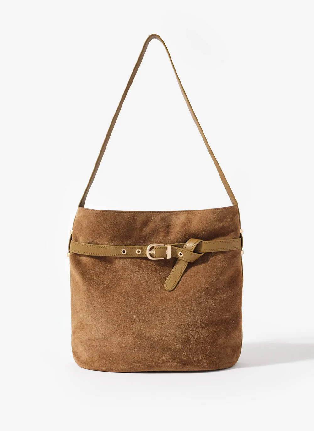 Maci Tan Suede Bucket Bag | Mint Velvet