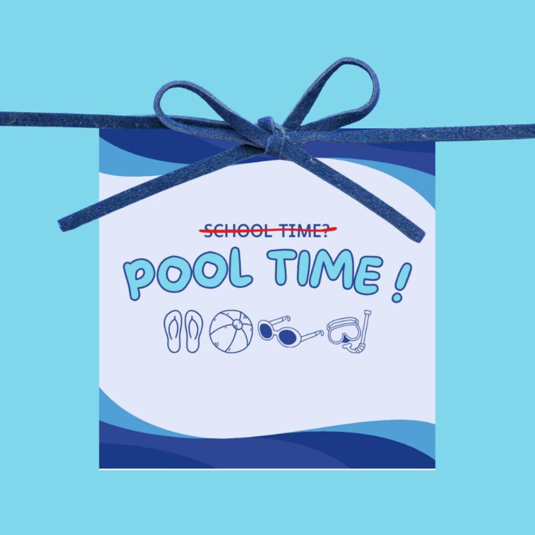 Pool Time Gift Tag | Summertime Party Favor | Flip Flops, Beach Ball (digital Download) - Etsy | Etsy (Global)