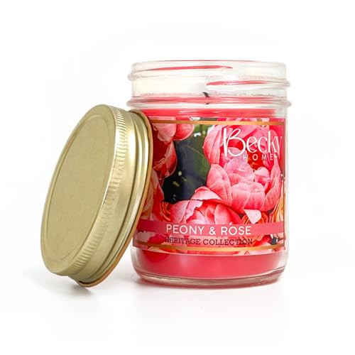 Becky Home 8oz Peony and Rose Scented Candles for Home, 45 Hrs Soy Wax Candle, Aromatherapy Scented Candle for Relaxation, Candle Gifts for Women | Amazon (US)