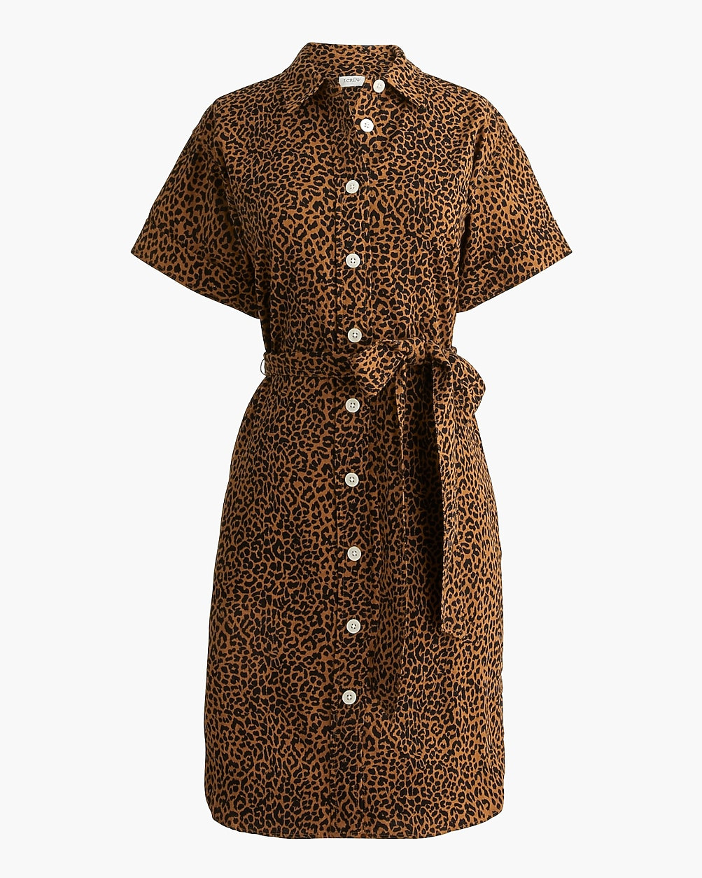 Linen-blend belted mini shirtdress | J.Crew Factory