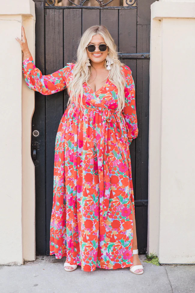My Dearest Darling Watercolor Floral Maxi Dress | The Pink Lily Boutique