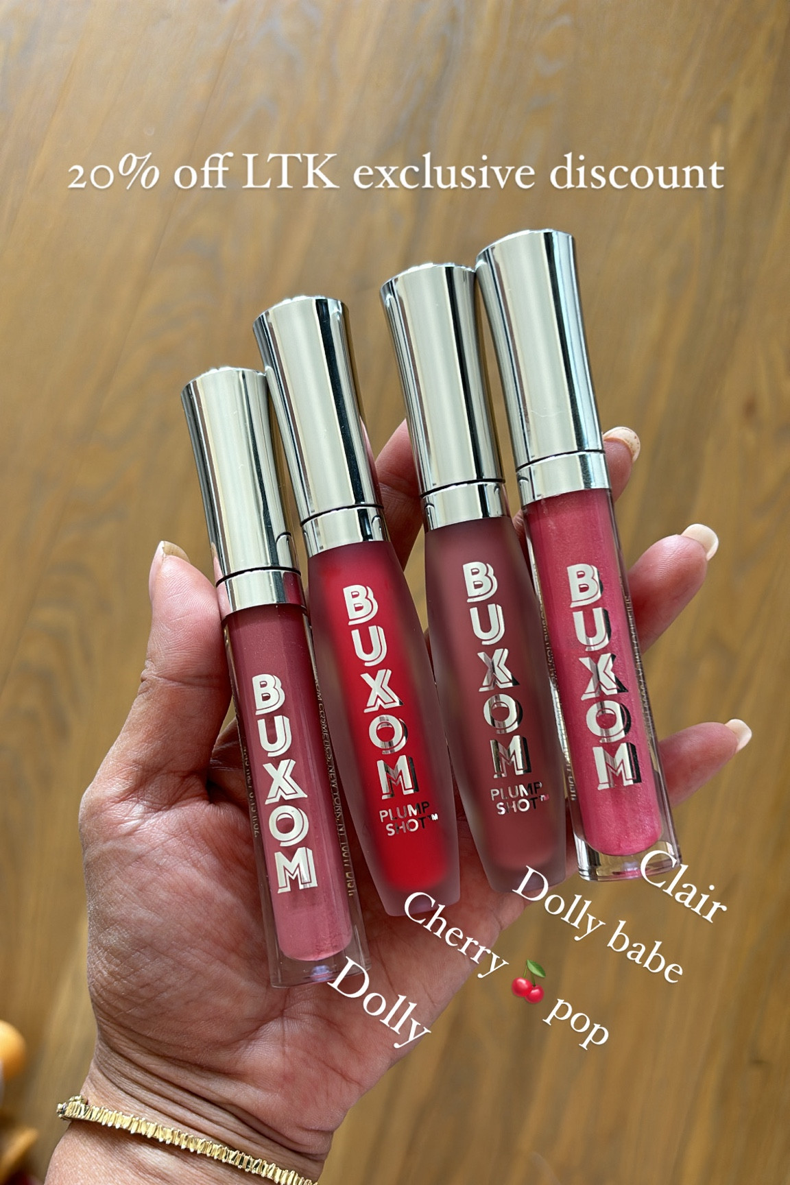 #ltkbeautysale Buxom my favorite lip products ( plumping lip serum and gloss) on sale 5/16-5/19! LTK20 is the code  Exclusive. Stock up now. My favorite lip products. Colors listed

Dolly
Clair
Dolly babe 
Cherry pop

#LTKbeauty #LTKsalealert #LTKfindsunder50
