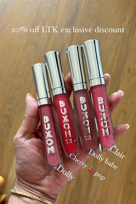#ltkbeautysale Buxom my favorite lip products ( plumping lip serum and gloss) on sale 5/16-5/19! Exclusive. Stock up now. My favorite lip products. Colors listed

Dolly
Clair
Dolly babe 
Cherry pop

#LTKfindsunder50 #LTKsalealert #LTKbeauty