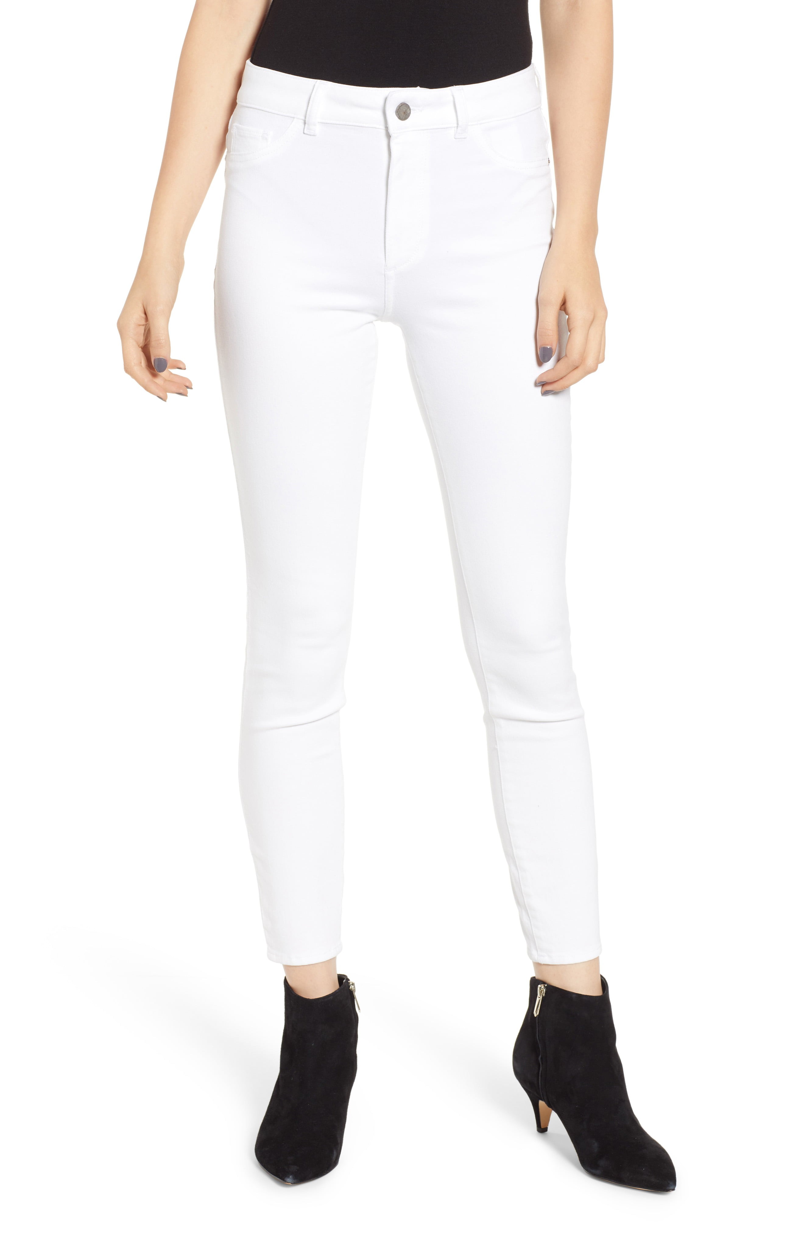 DL1961 Farrow High Waist Ankle Skinny Jeans (Porcelain) | Nordstrom