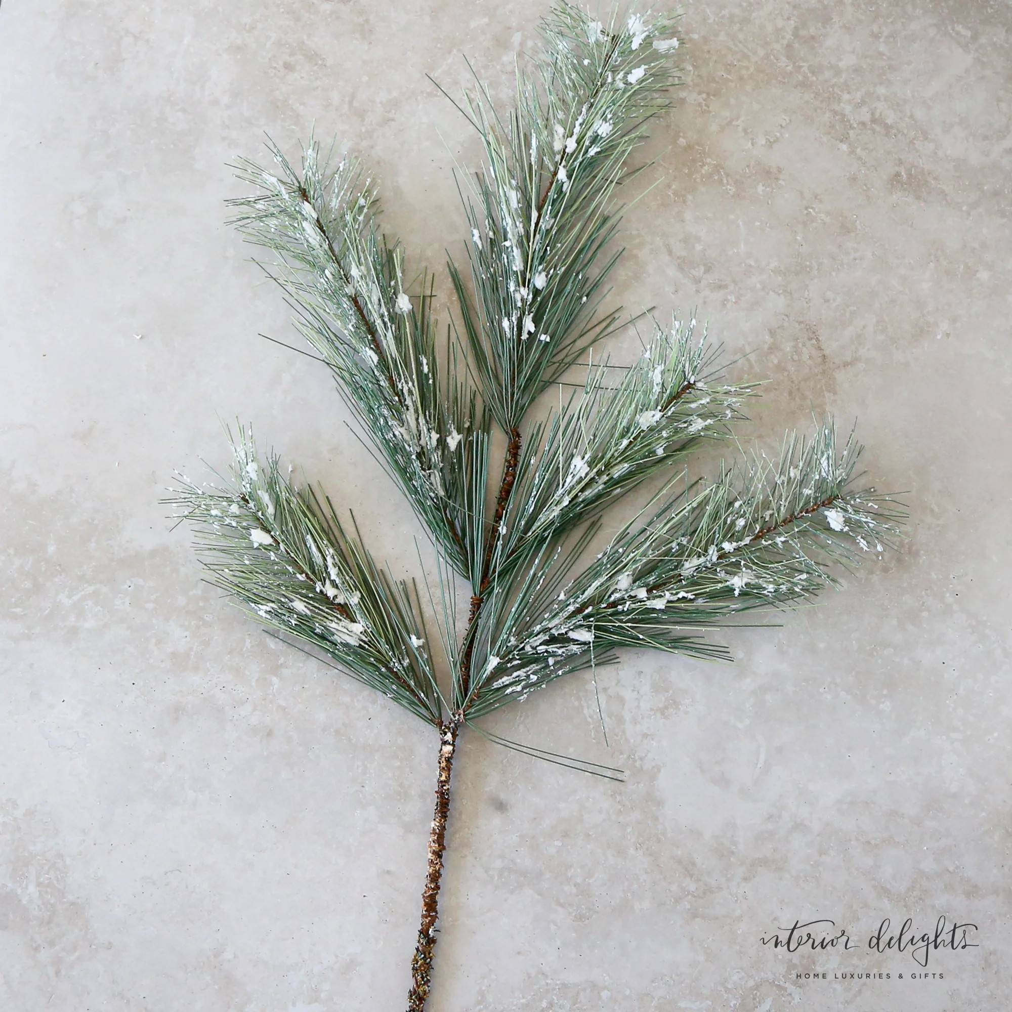 Snow Dusted Fir Spray-24" long | Interior Delights