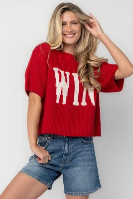 Victory Sweater Top | Red | Baltic Born
