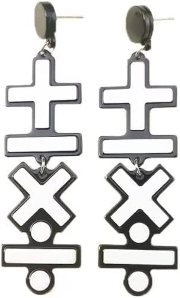 Teacher'S Day Addition Subtraction Multiplication Division Earrings Acrylic Cute Funny Number Sym... | Amazon (US)