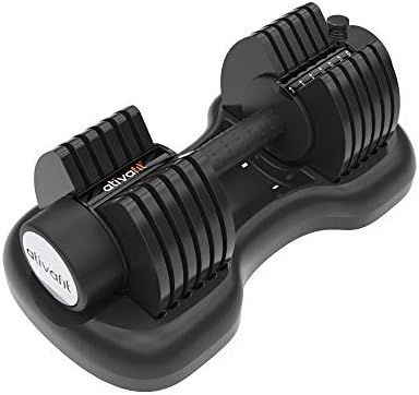 ATIVAFIT Adjustable Dumbbell for Workout Strength Training Fitness Weight Gym (Single) | Amazon (US)