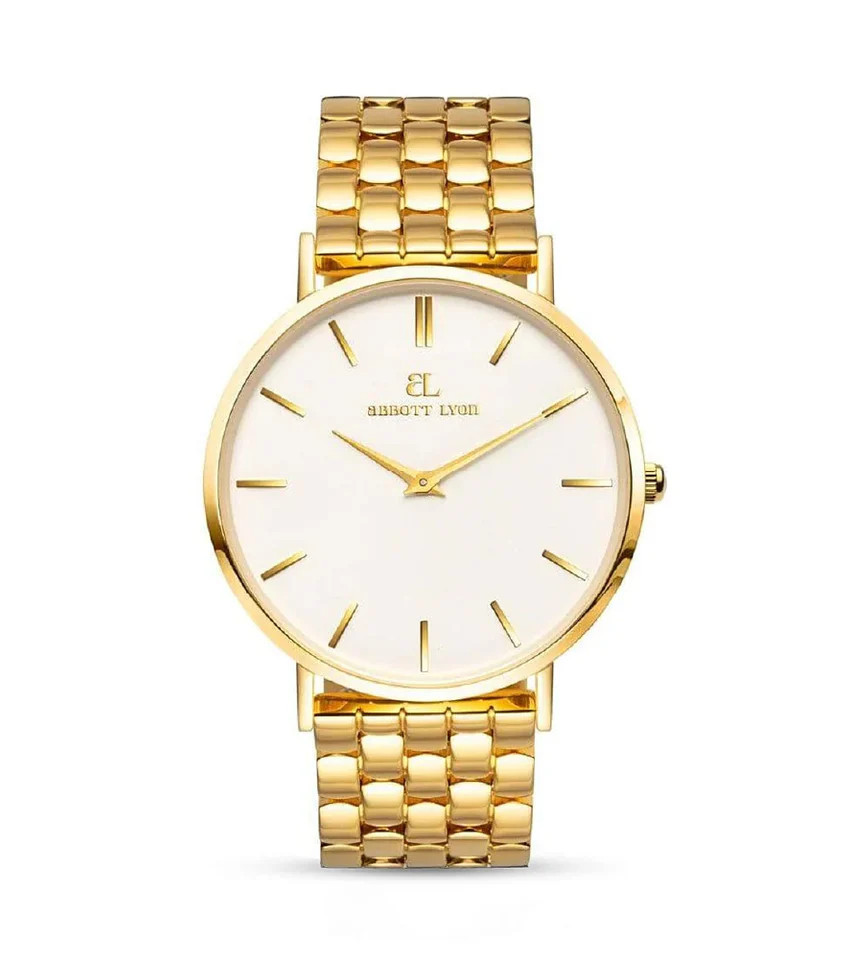 Gold Kensington Link 40 Watch | Abbott Lyon