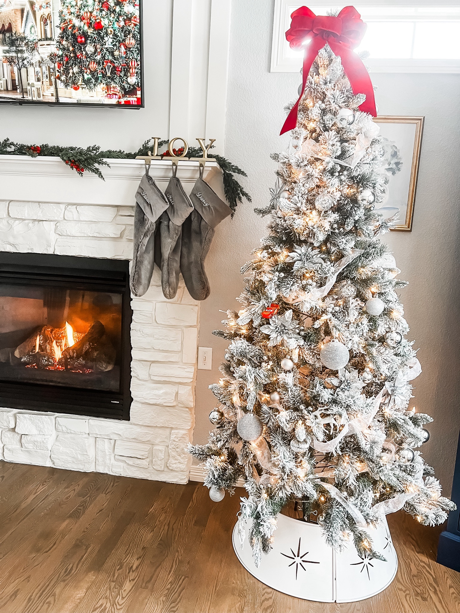 Holiday decor featuring our tree and stocking! We’ve had both this pottery barn Christmas tree and alpaca stocking for a number of years. 

Holiday decor. Christmas tree. Stockings. Christmas decor. Seasonal decor. 

#LTKHome #LTKHoliday