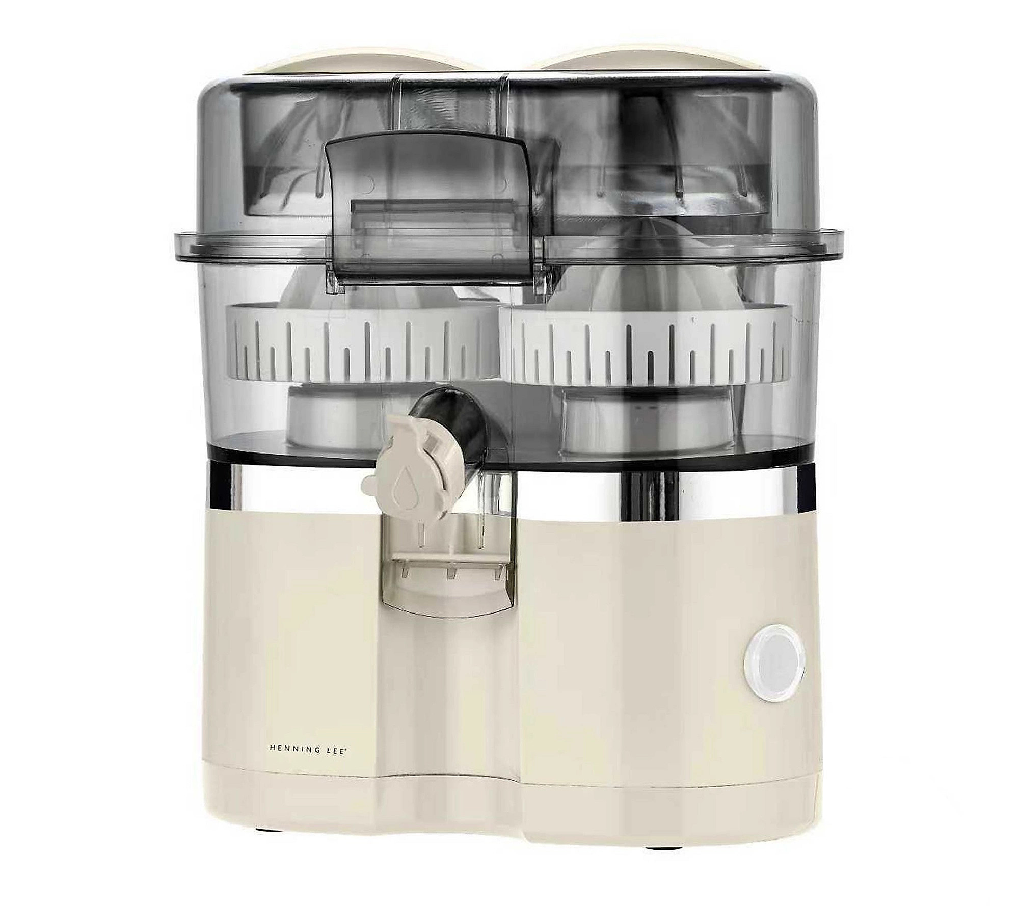 Henning Lee Electric Dual-Head Citrus Juicer w/ Built-In Slicer | QVC