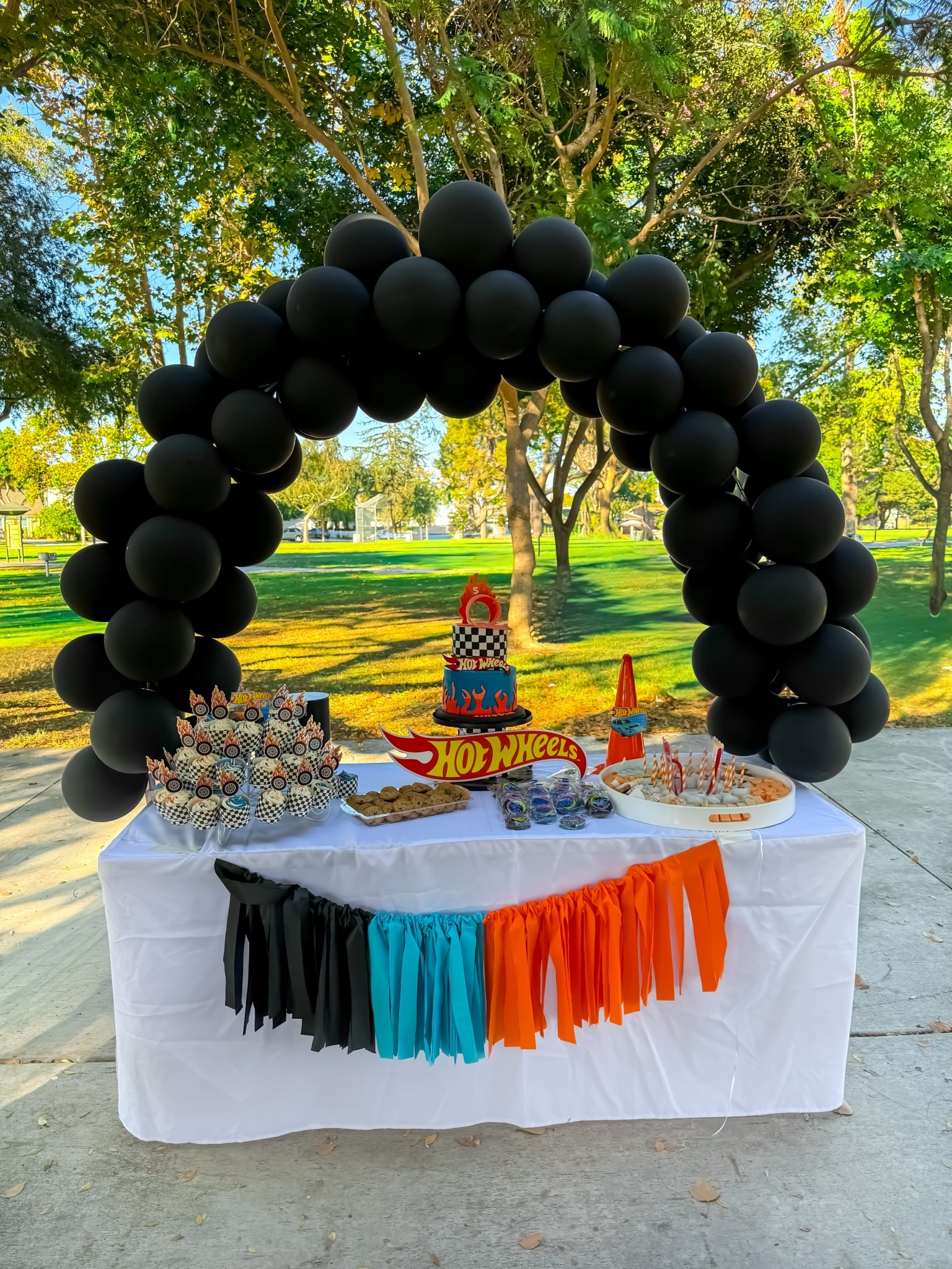 Dessert table from the birthday party! 

Birthday Decorations. Party Decorations. Hot Wheels Birthday. Boys Birthday. 5th Birthday. Little Boys Birthday Party. Balloon Arch. Arches. 

#LTKFamily #LTKKids #LTKParties
