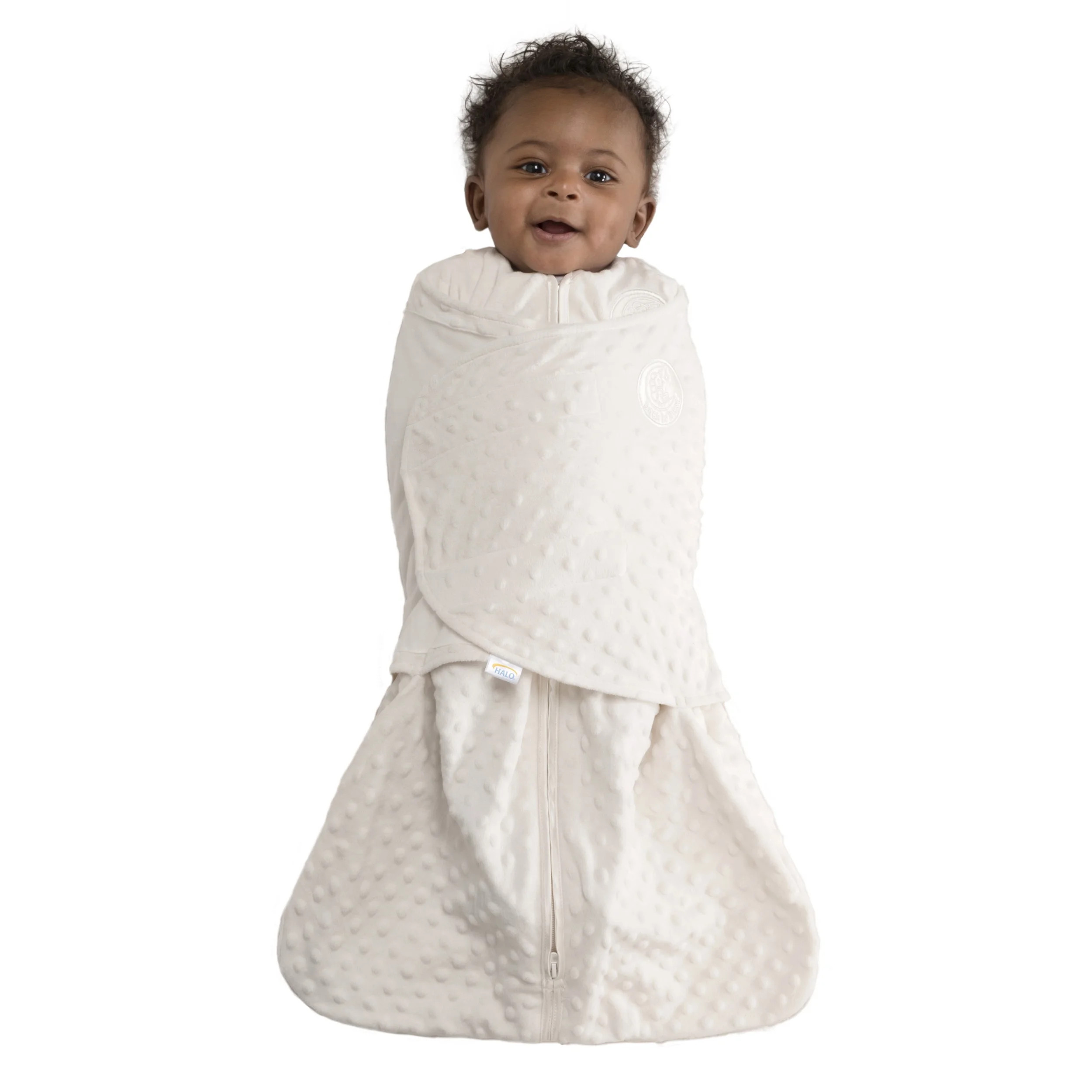 HALO SleepSack Swaddle, Velboa, Cream Plush Dots, Newborn | Walmart (US)