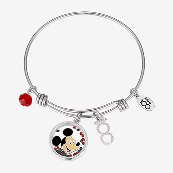 Disney Classics 100 Celebration Silver Tone Pure Silver Over Brass Semisolid Mickey Mouse Bangle ... | JCPenney