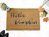 Hey there Pumpkin doormat Cute Fall Doormat | Cute Pumkin doormat by BeaWOODtiful HTP2 | Amazon (US)