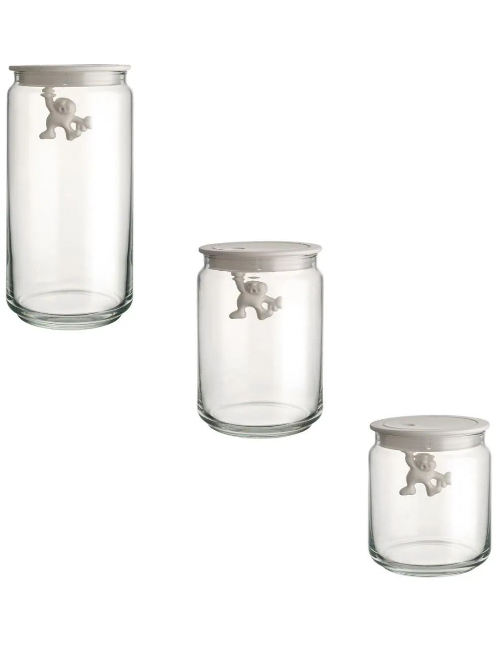 Alessi set-of-three glass jars - White | Farfetch Global