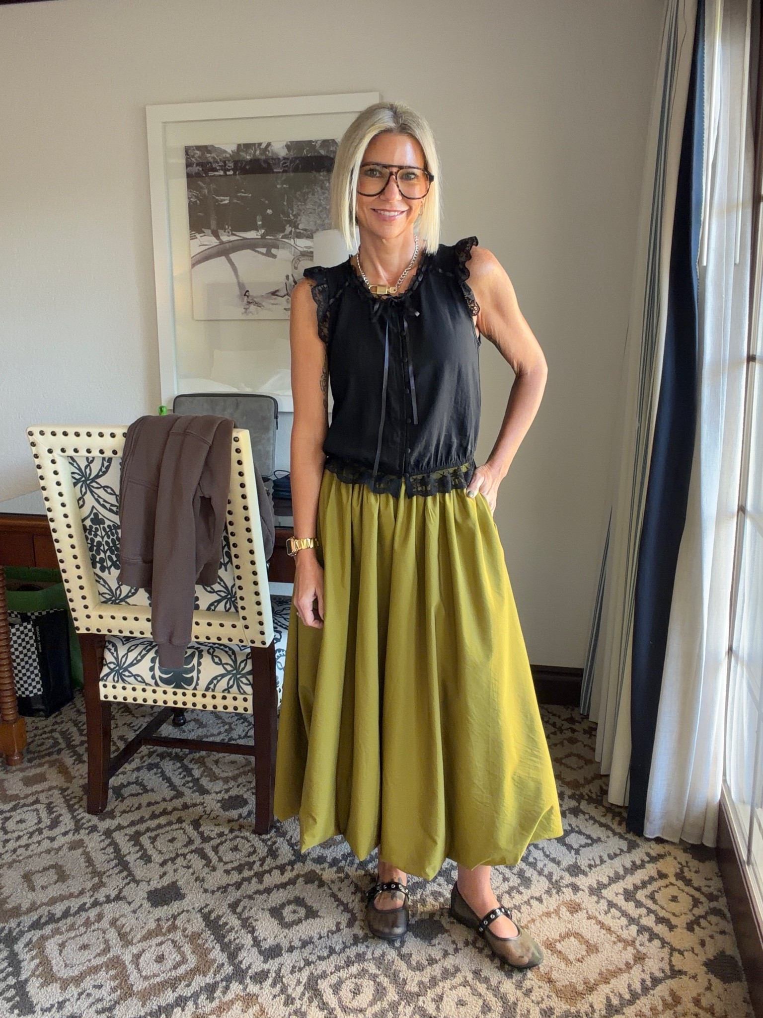 This bubble hem maxi skirt from Amazon is absolute perfection! And so perfect for Fall! Features a flat front with elastic back and pockets. Fits tts

My top is out of stock but I’ll link something similar. 

My mesh flats are from @Walmart and they’re available in other colors too!

#LTKOver40 #LTKootd #LTKgrwm