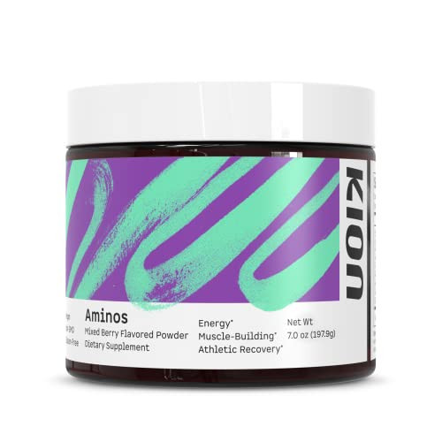 Kion Aminos - Essential Amino Acids Supplement, Essential Amino Acids Powder for Muscle Recovery, BCAA EAA No Caffeine, Amino Acid Powder, Essential Amino Energy - 30 Servings, Mixed Berry | Amazon (US)