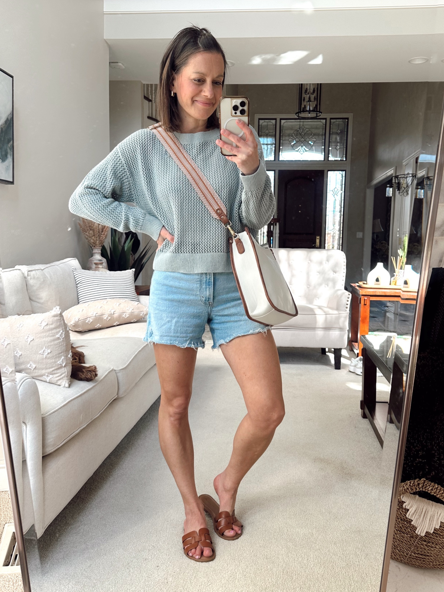 Spring outfit idea with this adorable crochet sweater and jean shorts.  Both run true to size!



#LTKSaleAlert #LTKOver40 #LTKPetite