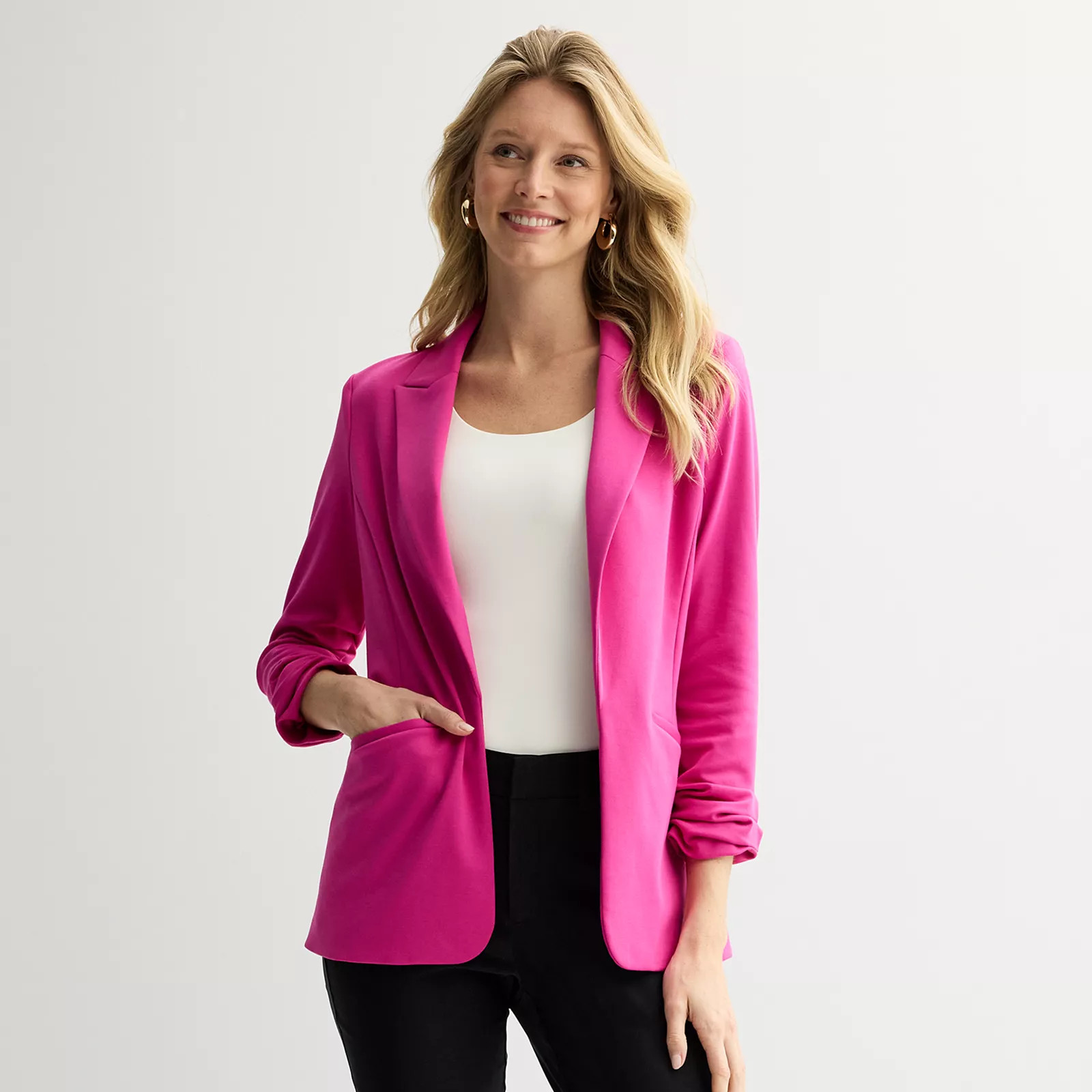 Women's Nine West Knit Closureless Blazer | Kohl's