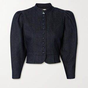 Destree Amoako Denim Peplum Jacket | Poshmark