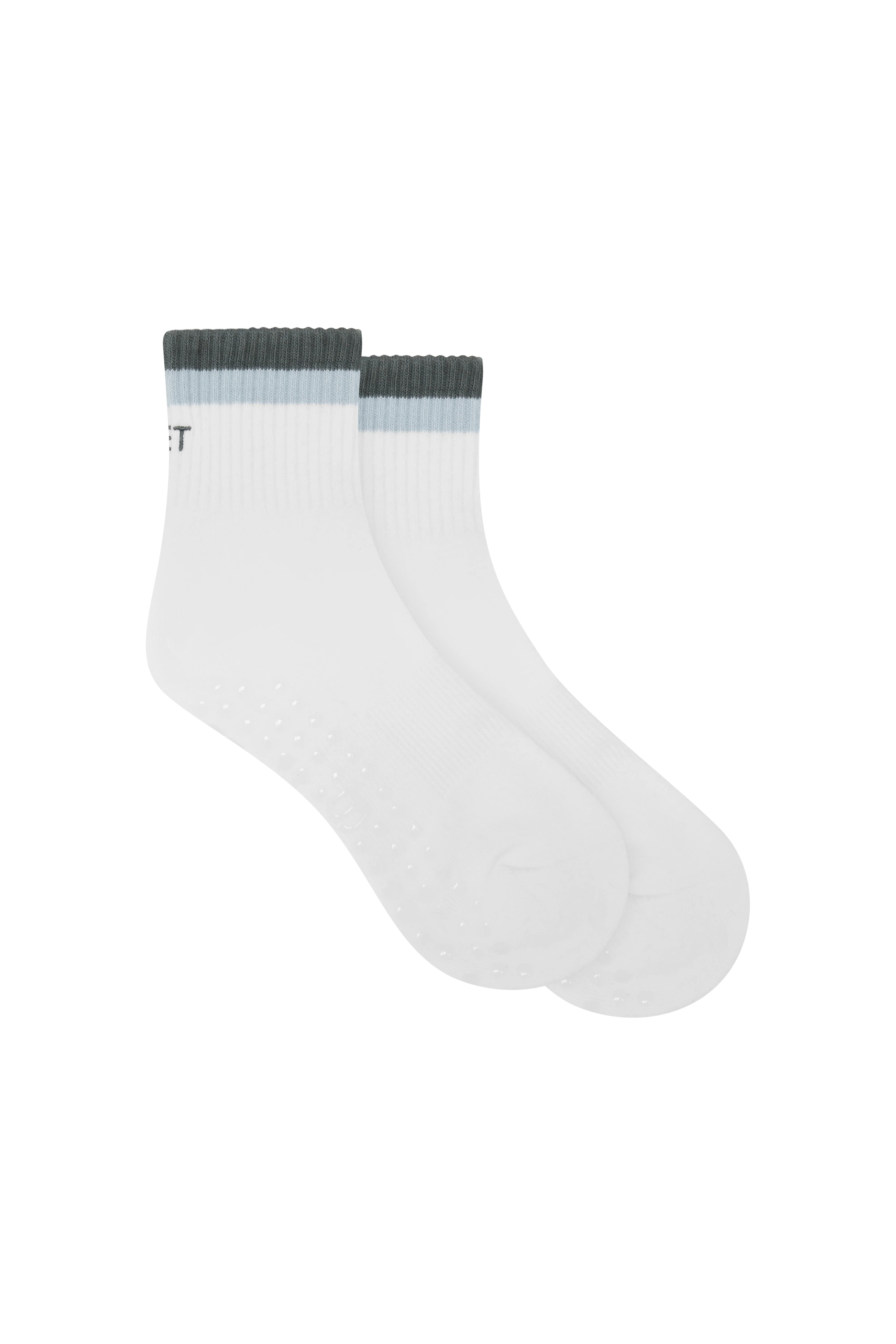 SET PILATES SHORTY SOCKS - WHITE/SLATE/FROST | SET Active