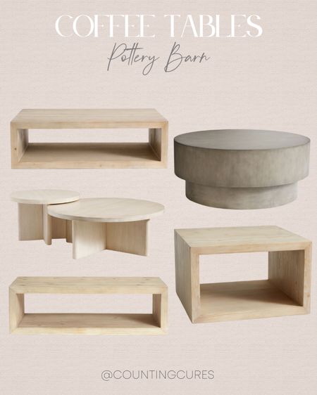 Add the finishing touch to your living room with these neutral-styled coffee tables from Pottery Barn! 
#minimalistfurniture #coffeetablestyling #livingroommusthaves #modernhome

#LTKSeasonal #LTKstyletip #LTKhome
