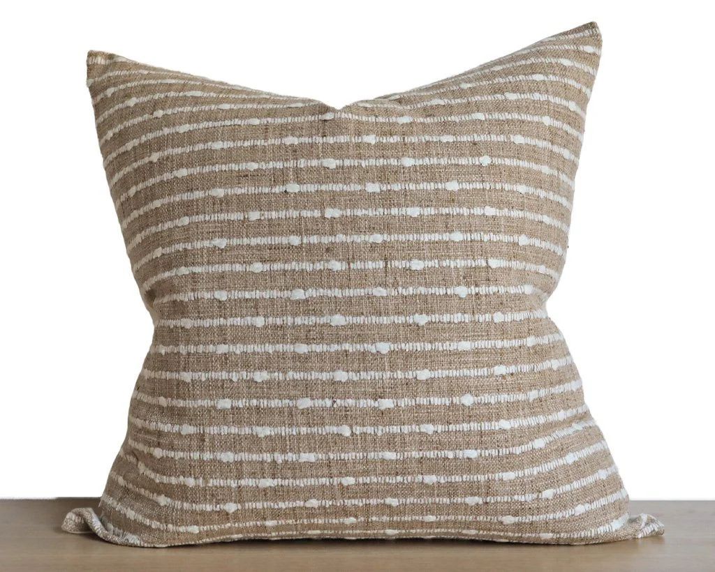Textured Geometric Pillow Cover in Natural | Coterie, Brooklyn