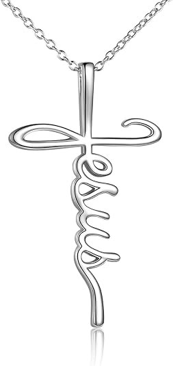 POPLYKE Faith Cross Necklace Jesus Religious Jewelry Gifts for Women | Amazon (US)