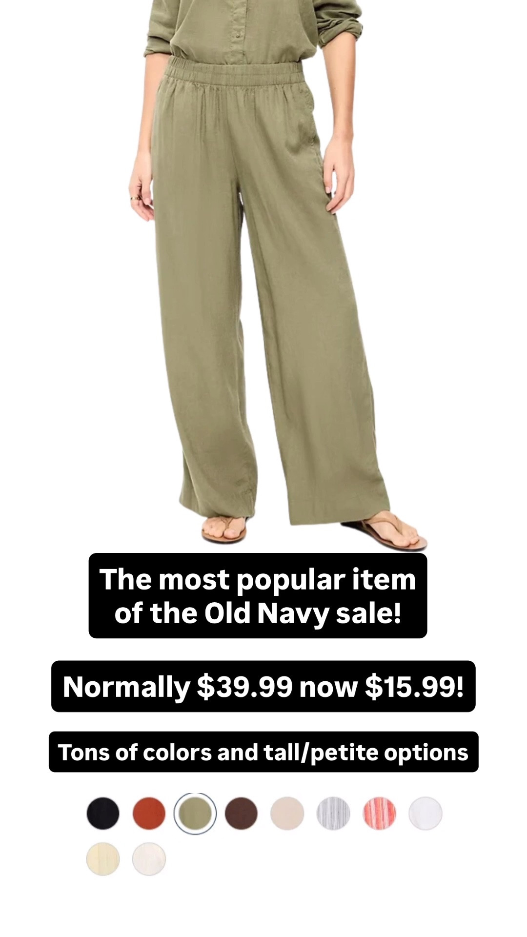 Don’t miss this sale these Old Navy linen pants! My 13-year-old has 4 pairs! And I have a pair too!

On sale for $15.99 - comes in a ton of colors and tall/petite options.

#LTKSaleAlert