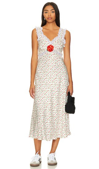 Ginger Midi Dress in White Multi | Revolve Clothing (Global)