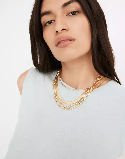 Chunky Herringbone Chain Necklace | Madewell