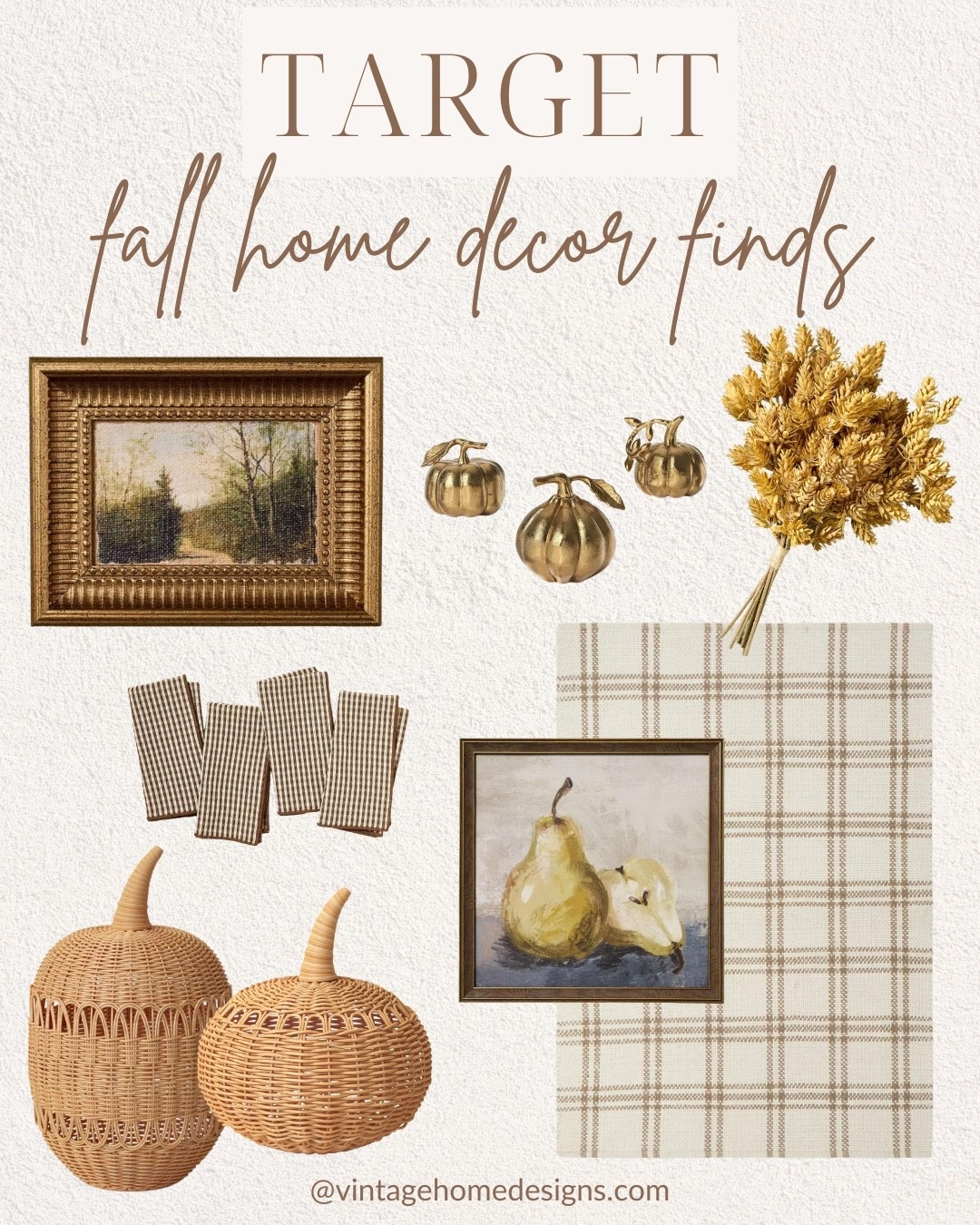 So many cute fall decor pieces at Target right now!

Here are a few of my faves.

The napkins also come in a green gingham check and the rug comes in the reverse color way (tan background with cream plaid pattern). 

#LTKHome #LTKFindsUnder50 #LTKSeasonal
