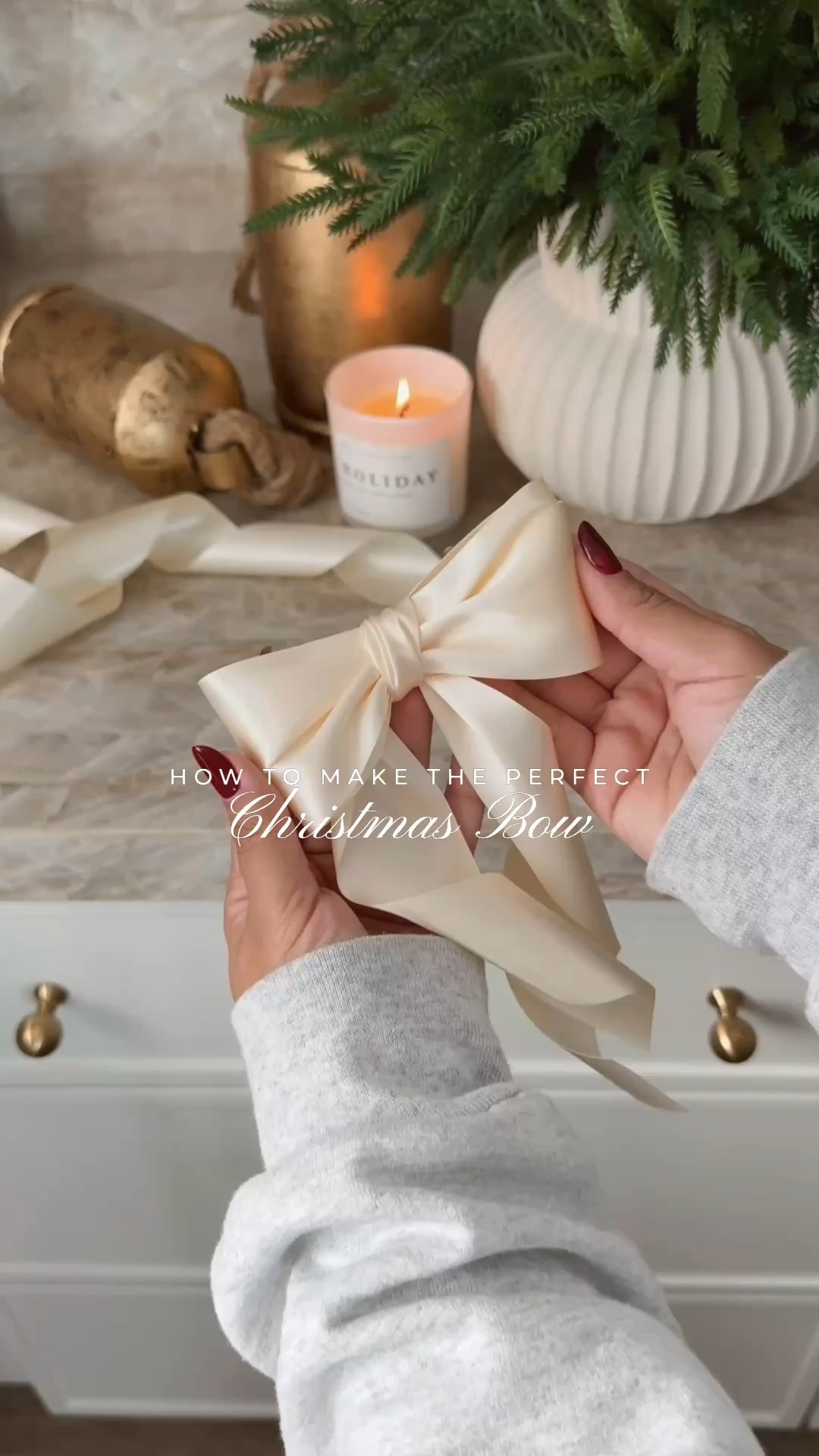 How to make the perfect Christmas bow 🌲 

With just ribbon, chopsticks (or straws), & packing tape, you'll have perfect, stunning bows in no time!

🎀 Save for later & send to your bow loving friends


#bowtutorial #diybows #bowhack #christmasdecor #Itkhome #tistheseason #christmasdecor #Itkholiday #amazonfinds #christmasbows #christmasbowhack #bowseason

#LTKSeasonal #LTKHoliday #LTKHome