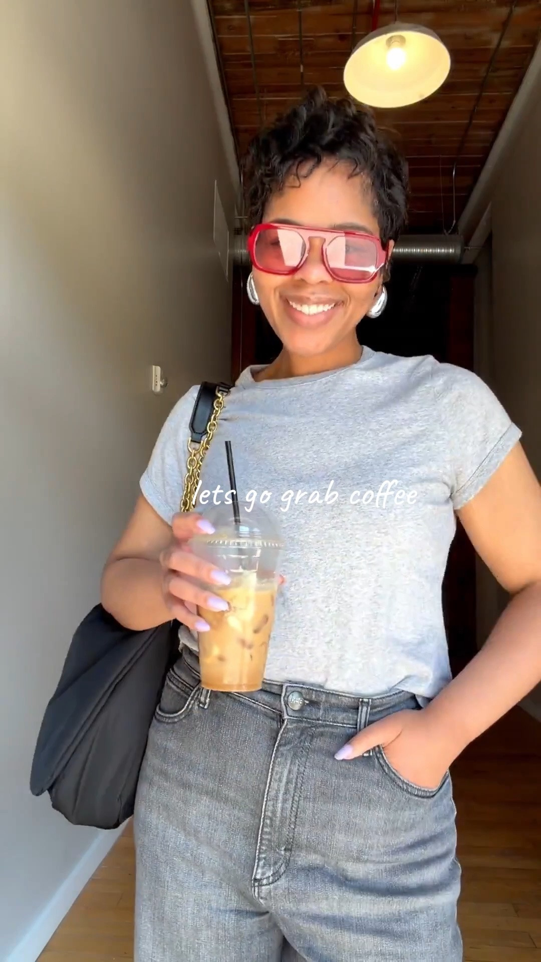 A let’s go grab coffee fit ☕️🤎🤍 Truly a spring outfit perfect for grabbing coffee!! 
Tagging some of my fav jeans and Donna Karan bag 🤎

Jeans: Lee (size 10) 
Size reference: 5’9, size 10/12

#LTKootd #LTKMidsize #LTKSeasonal